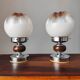 Paire de lampes mazzega 1970 verre de Murano