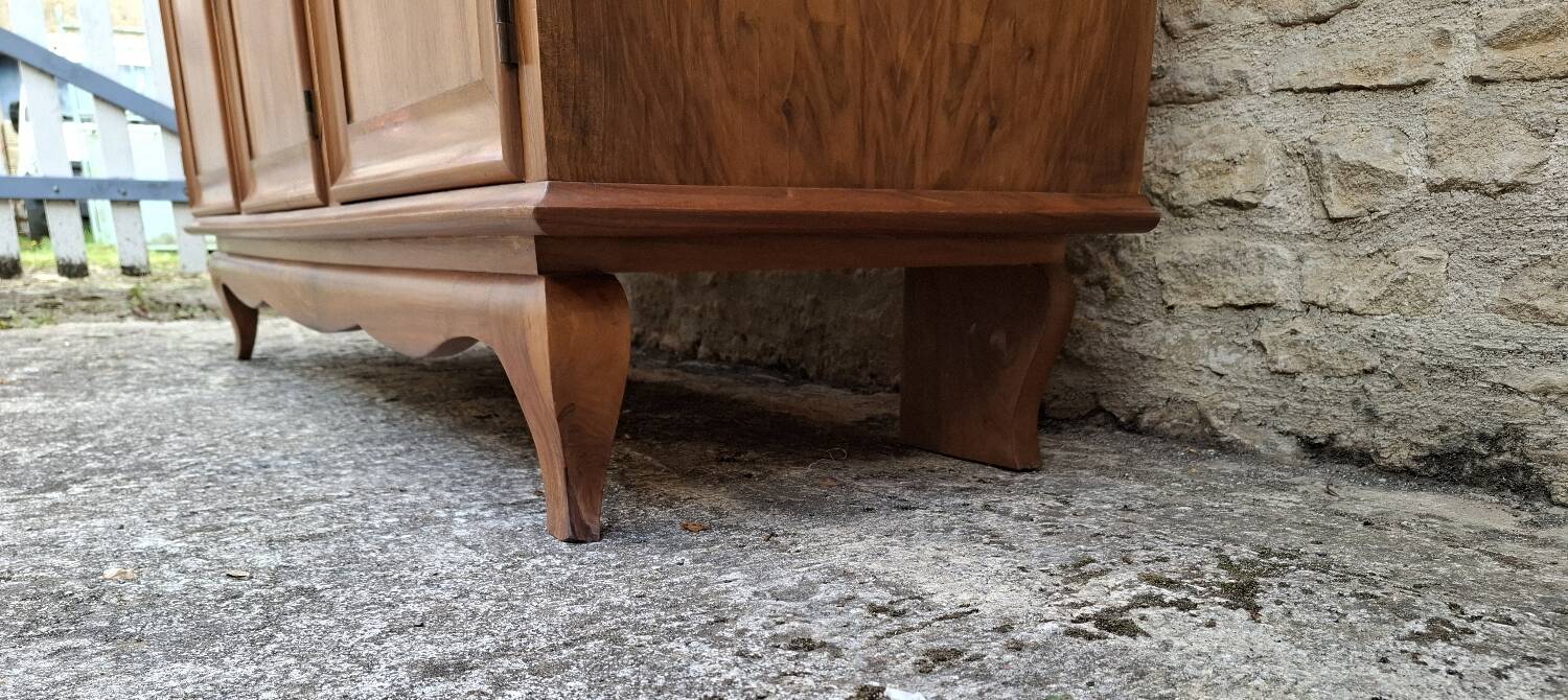 3-door walnut wardrobe