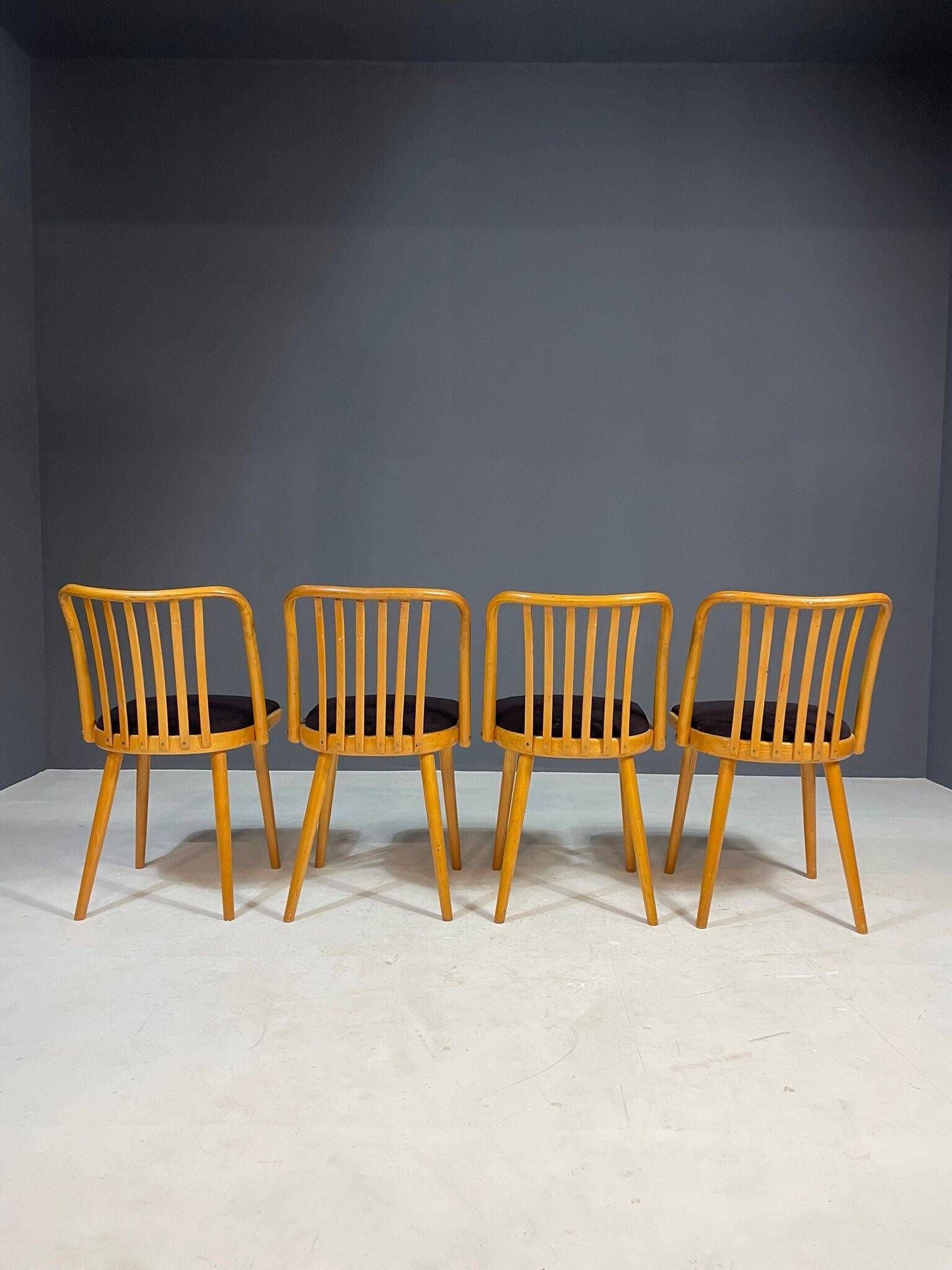 Dining chair set by Antonín Šuman, Czechoslovakia, 1970