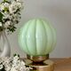 Vintage mint green opaline globe table lamp