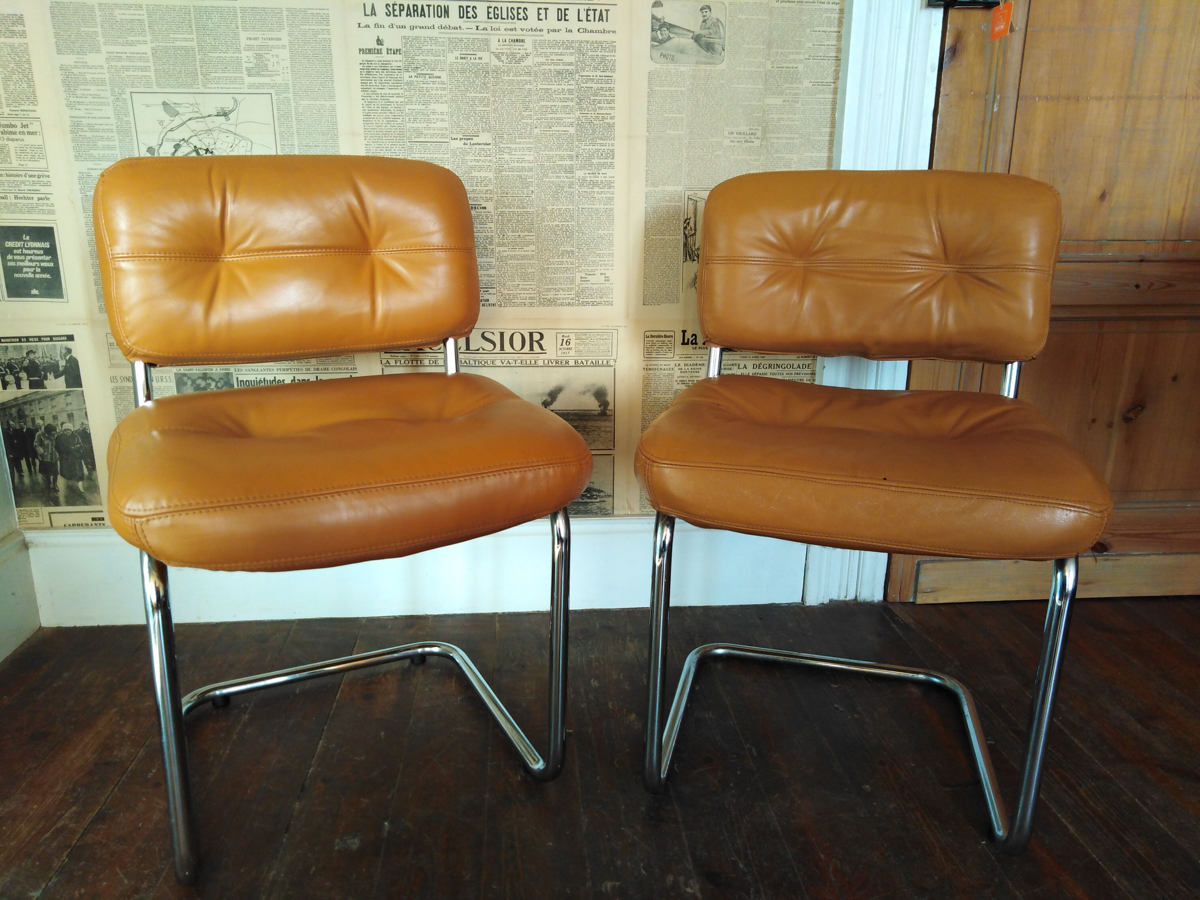 Two chairs, roche bobois, 70s