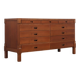 Italian Mid-Century Rationalist Walnut Multi-Drawer sideboard 1970s