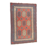 Tapis ancien shirvan caucase 125x190 fait main laine géométrique tribal boh