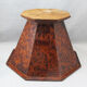 Basket or empty wooden pocket and cedar magnifying glass veneer