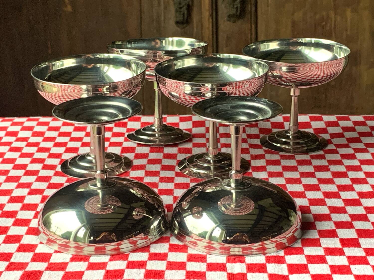 6 coupes à glace inox Letang Rémy