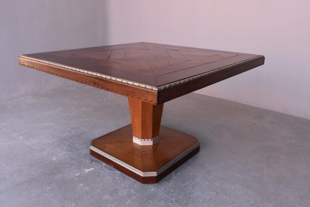 Square Deco 1930 rosewood side table
