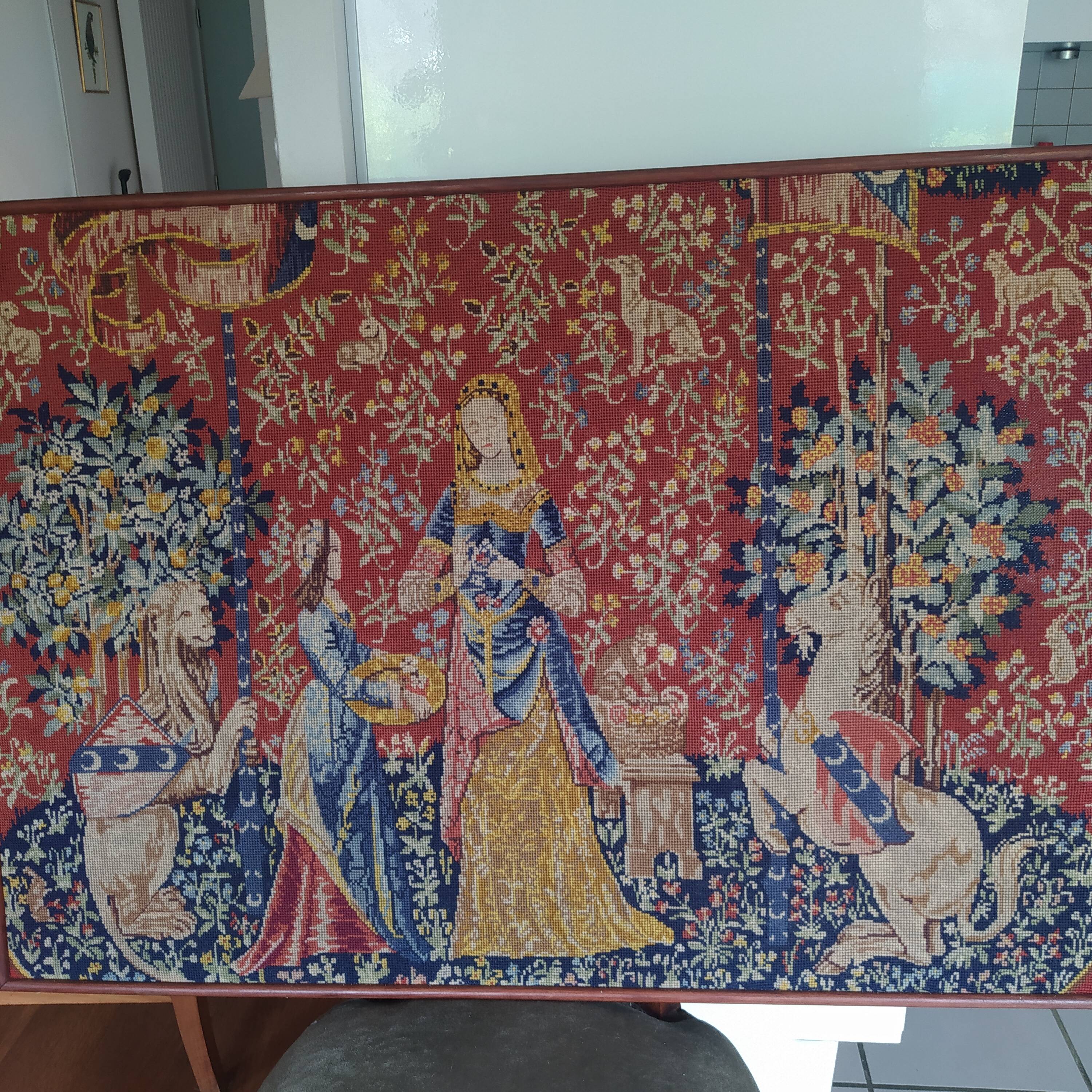 tapisserie en laine la dame à la licorne