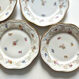 VEB R Reichenbach 10 plates in floral porcelain