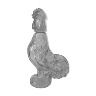 Rooster-shaped glass pitcher