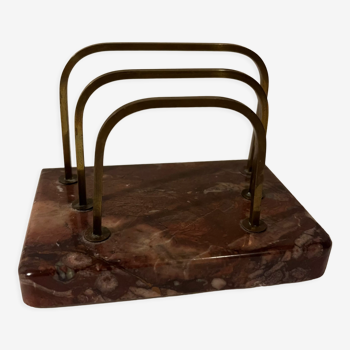 Pink marble mail rack