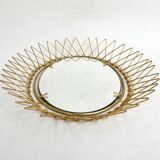 Erdecor Escaut retractable mirror tray • Gilded with fine gold • 1950