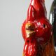 Small decorative rooster in handcrafted enameled ceramic folk art