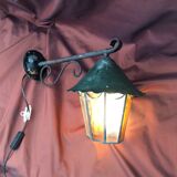 Iron exterior wall lamp
