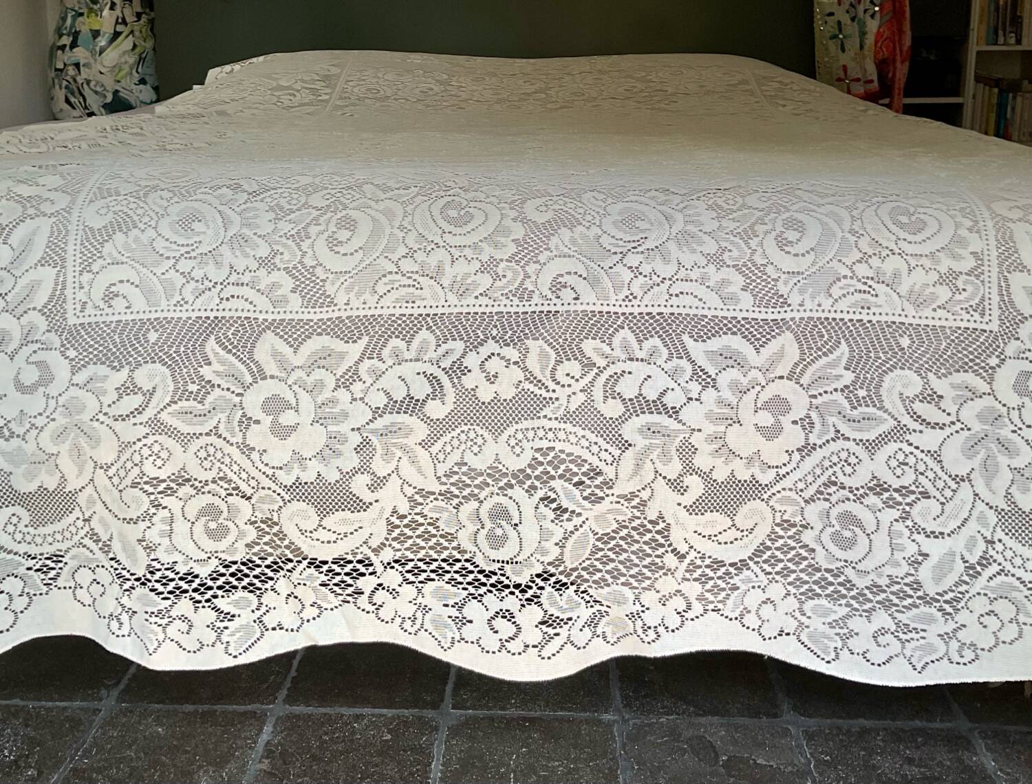 Vintage lace bedspread