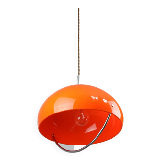 Suspension space age en plexiglas orange, italie, 1970s