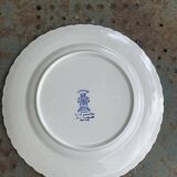 3 Luneville France vintage blue rose dinner plates