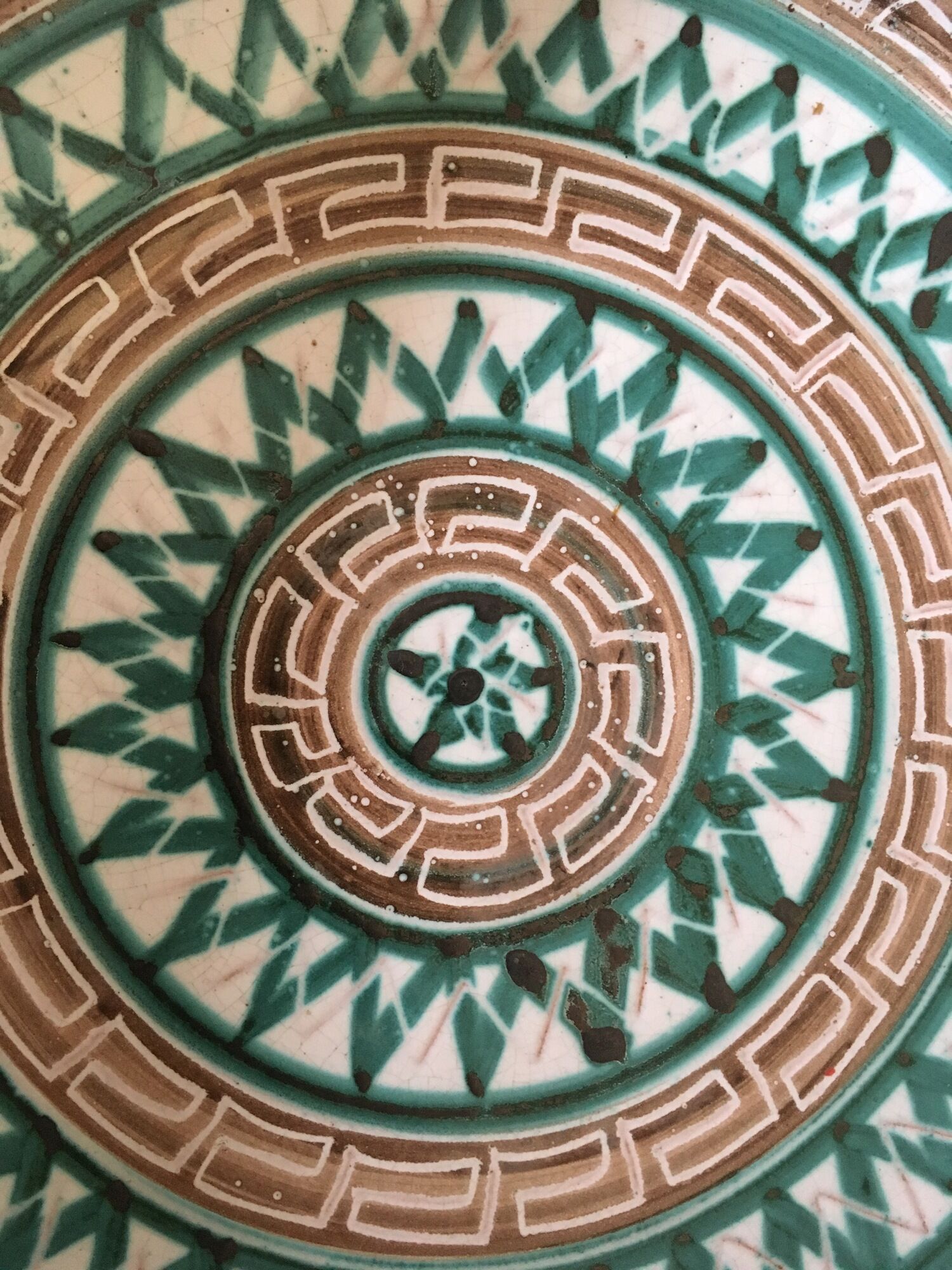 Ceramic plate by Robert Picault to Vallauris 60s
