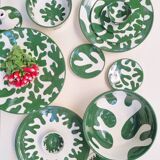 Large plate - CInéraria green