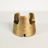 Modernistyczna popielniczka z mosiądzu, Dania, lata 70.