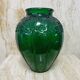 Ovoid vase green glass art deco