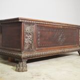 Carved walnut chest, 1920s