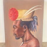 Signed African portrait
