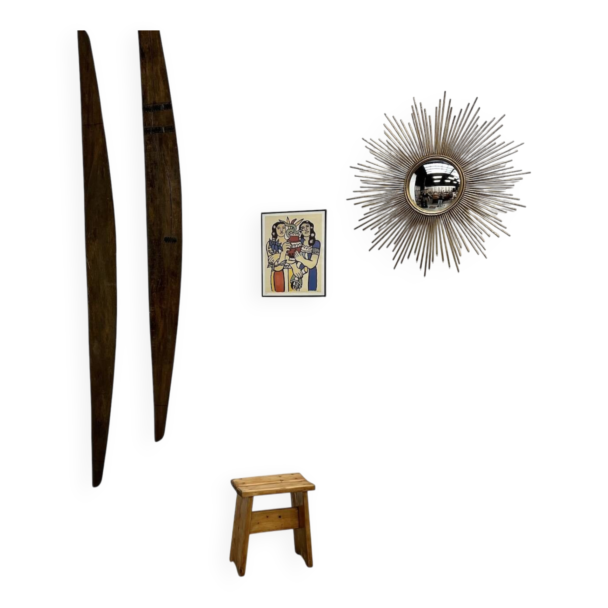 Solid pine stool