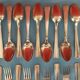 Menagère metal silver art deco incomplete 34 pieces
