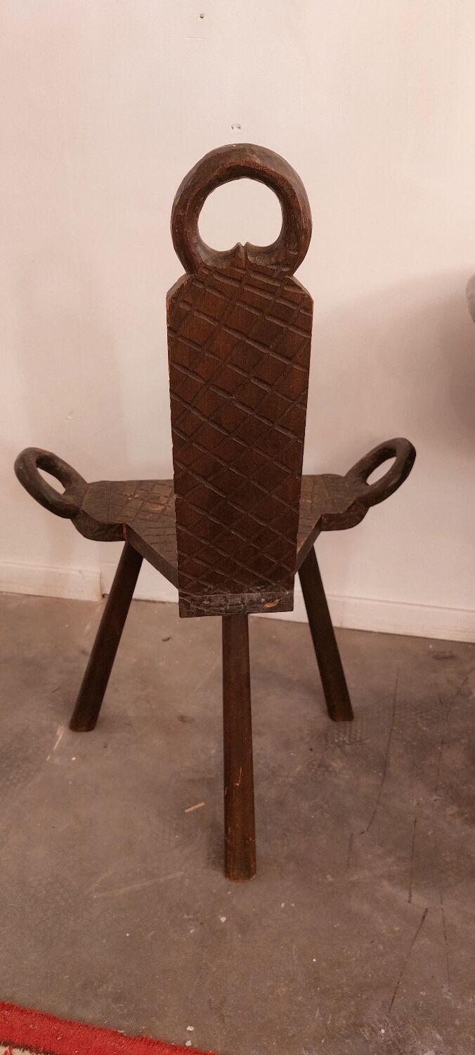 Carved wood chair