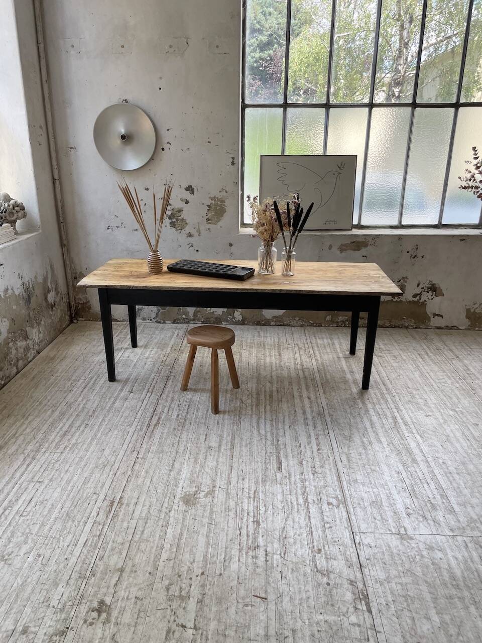 2m pine and oak farmhouse table