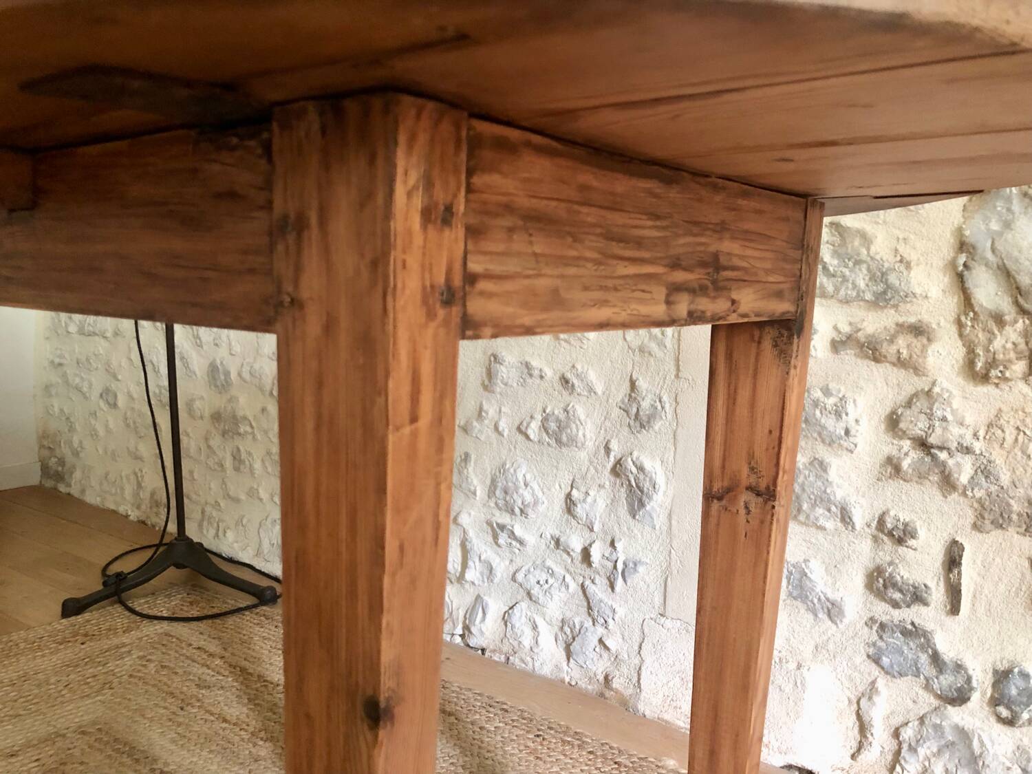 Antique round wooden table