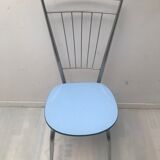 Lot de 4 chaises métal chromé années 70