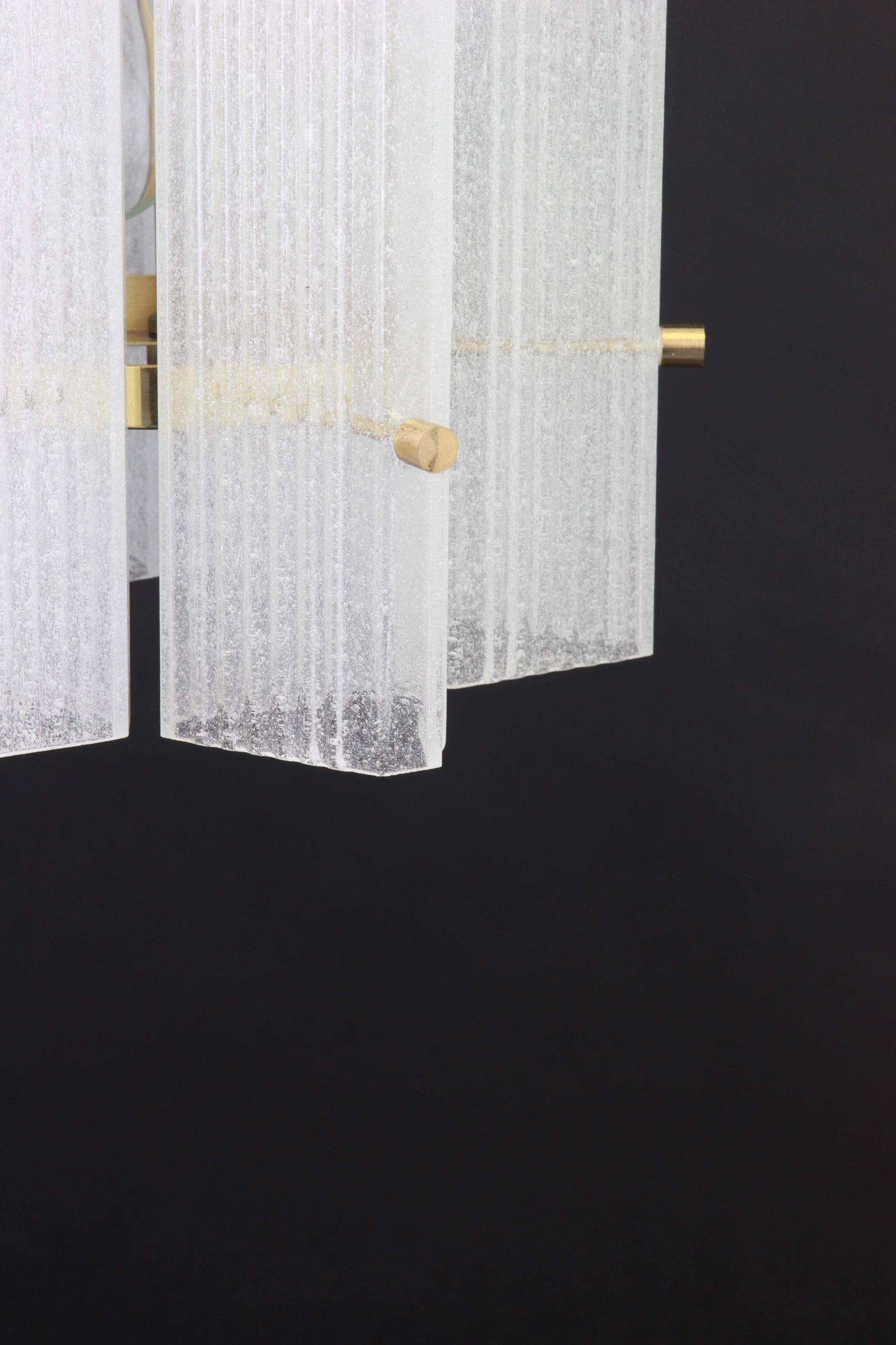 Murano glass ice pendant by Limburg, Germany, 1970s