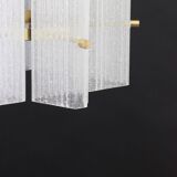 Murano glass ice pendant by Limburg, Germany, 1970s