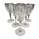 6 verres à eau en cristal taillé de Saint Louis modèle Chantilly