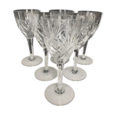 6 Water glasses in cut crystal of Saint Louis model Chantilly