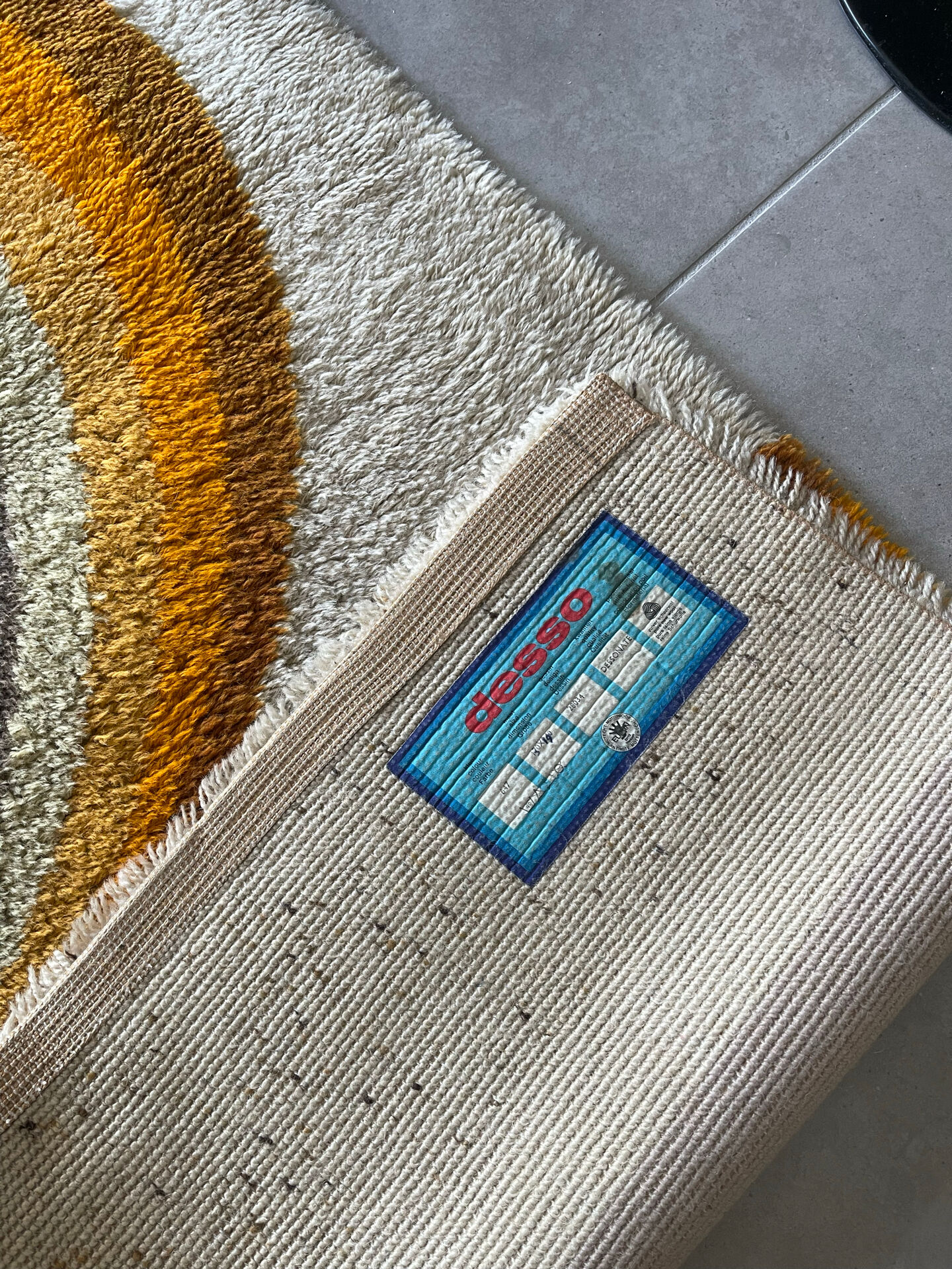 Vintage Desso wool rug – 1970s Space Age