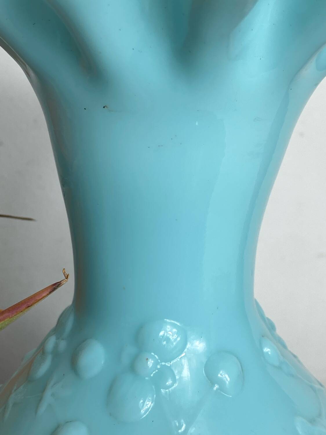 Blue opaline vase