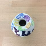 Multicolored geometric Italian vase, 80s