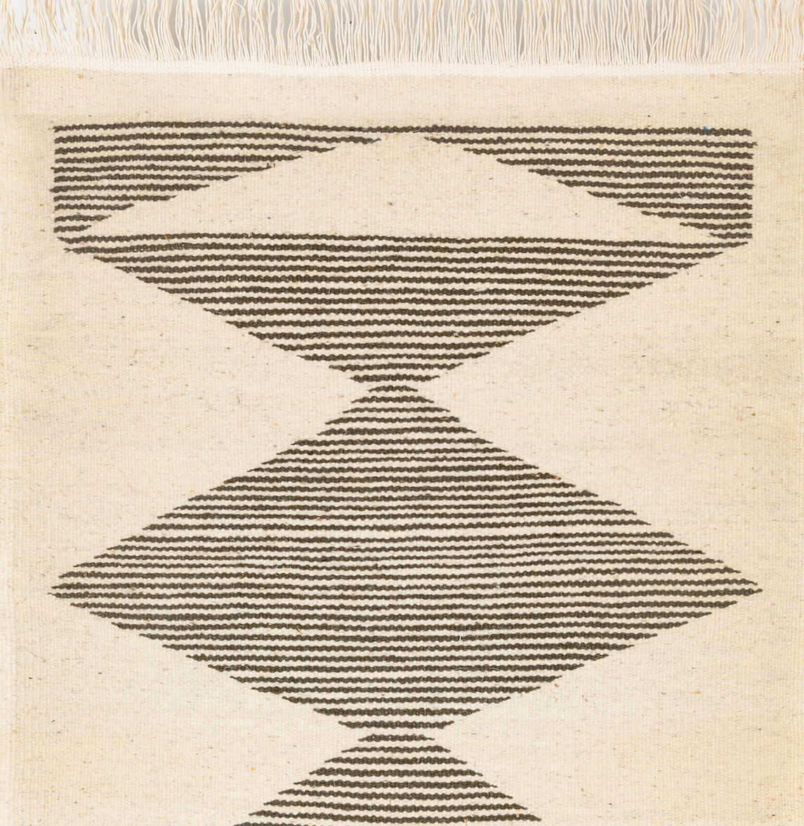 Berber kilim with black stripes 130 x 65 cm