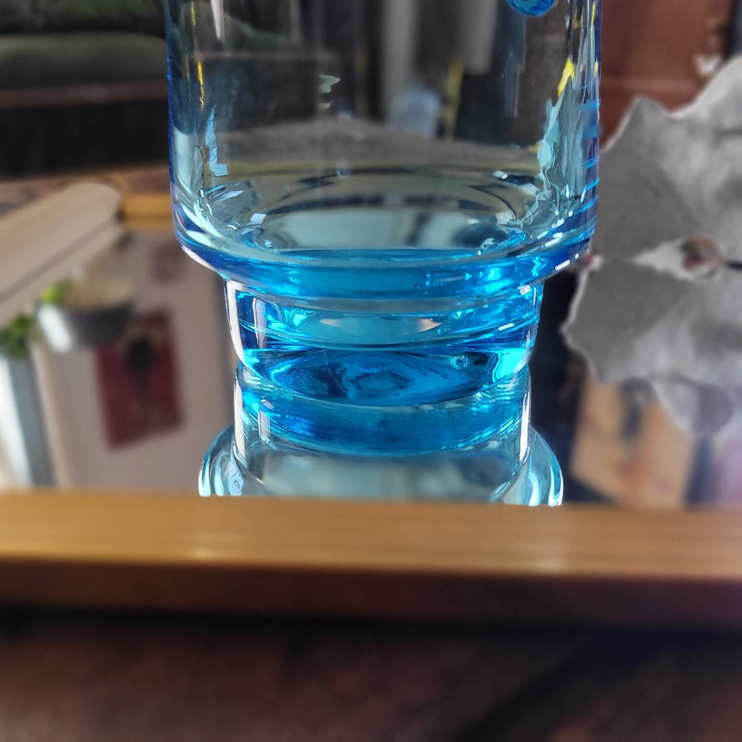 Blue pitcher – blown glass – 1970s