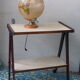 Service rolling feet wood and formica 1950