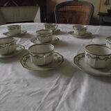 10 Limoges porcelain teacups from the 30s and 40s.