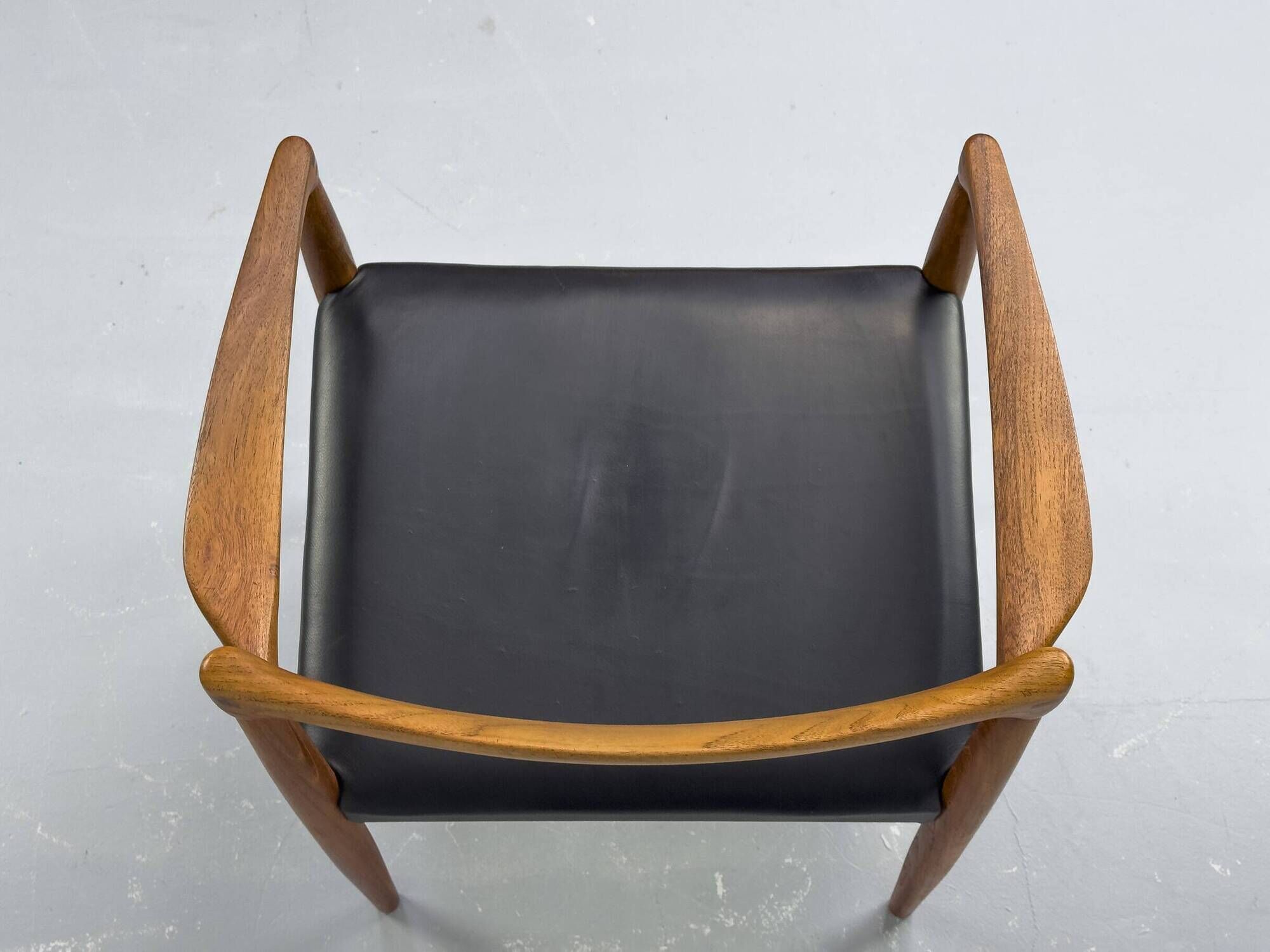 Teak and Leather Armchair by H. W. Klein for Bramin, 1960s