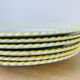 Set of 6 flat plates vintage earthenware