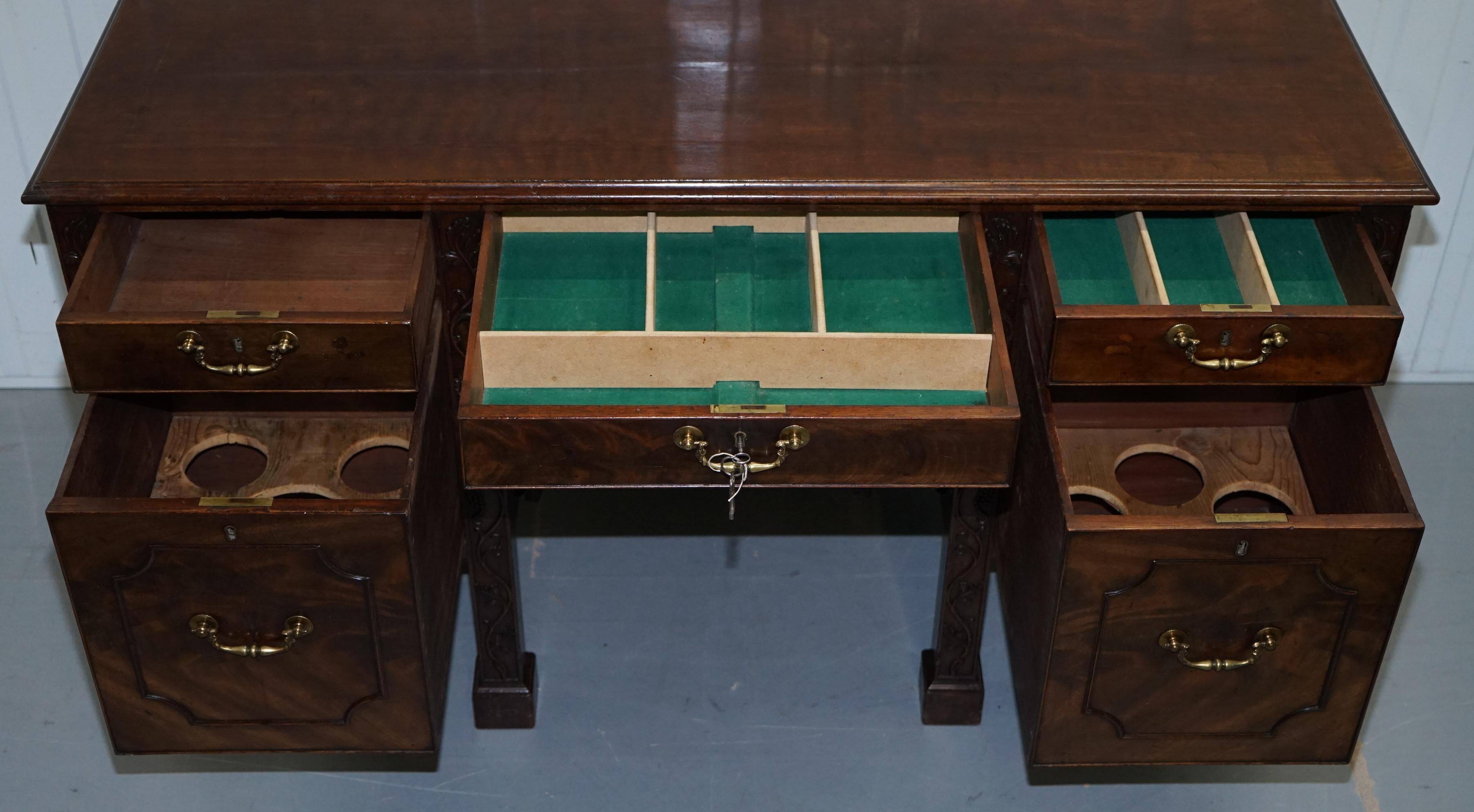 George III mahogany buffet Viscountess Boyd of Ince Castle Chippendale