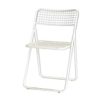 Vintage folding chair "Ted Net" by Niels Gammelgaard for Ikea 1976 white