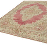 Handmade turkish contemporary 1980s beige wool carpet