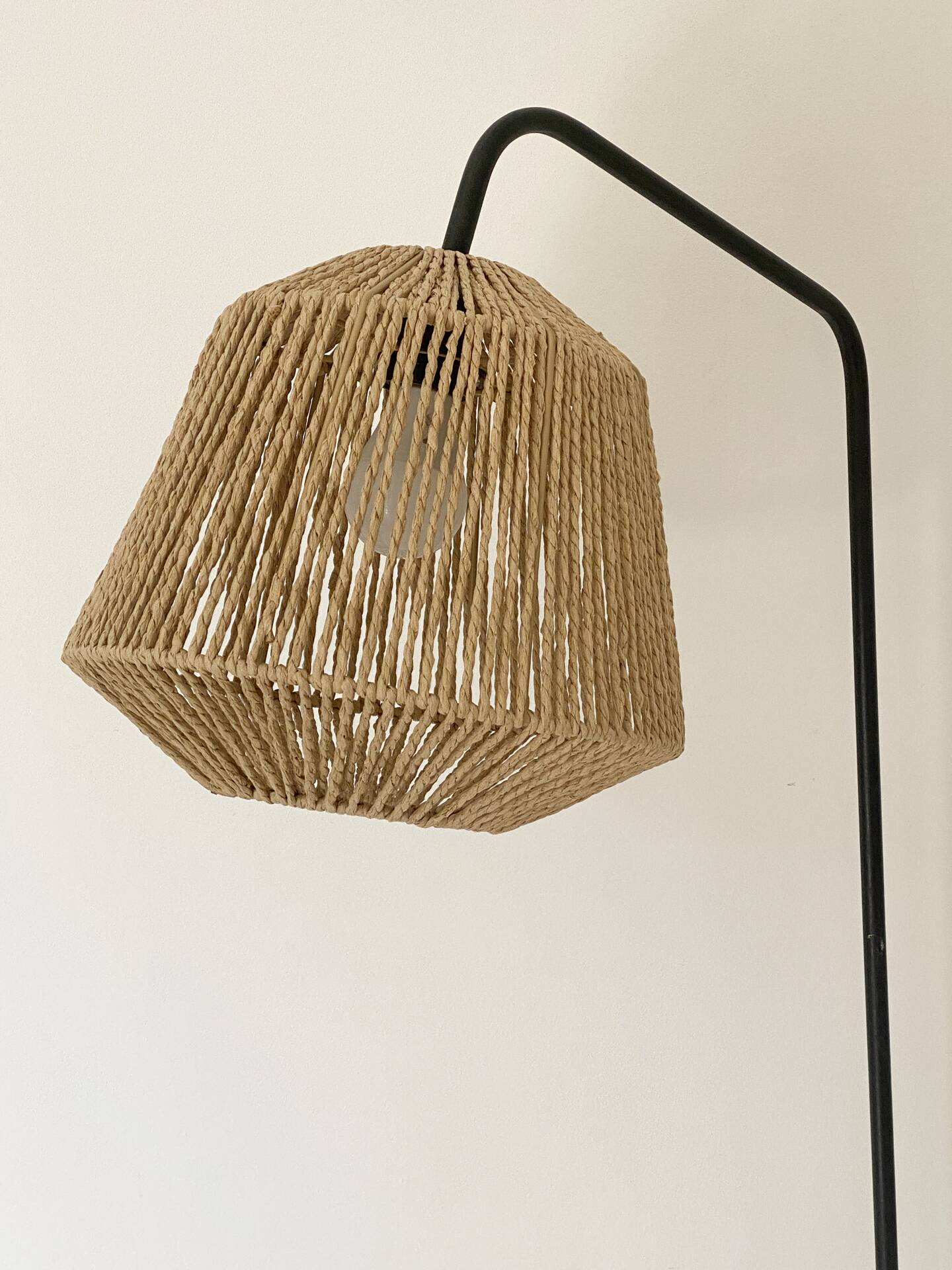 1970 lamp with a square sunflower tile base.