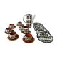 Coffee Set 1966 Rambouillet  Boch Freres S.A. , Set: 6 big plates 6 small plates, 5 cups, sugar pot,